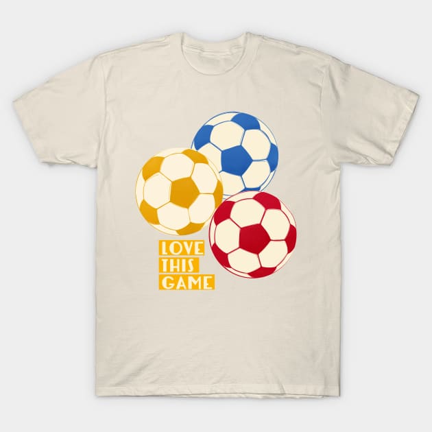 Love This Game - Football Illustration T-Shirt by showmemars